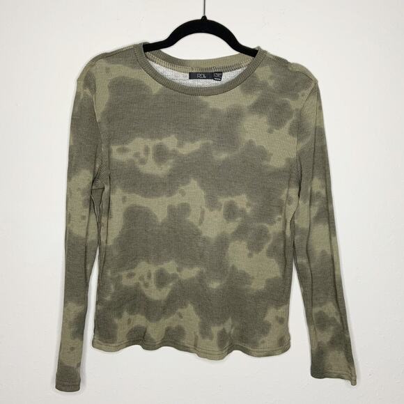 RDI Tops - RDI Ink Blot Olive Green Thermal Top Size S